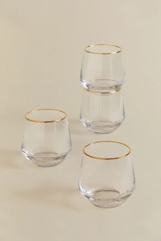 Pack de 4 Vasos de Vidrio 38 cl Arely Transparente – SKLUM