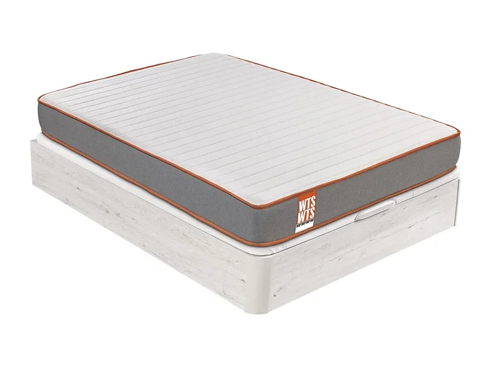 Pack RAP What the Sleep, Colchón Sostenible HR con Visco y Canapé Glaciar Gran Capacidad, Entrega, Montaje y Retirada de Usado Incluida 135×190