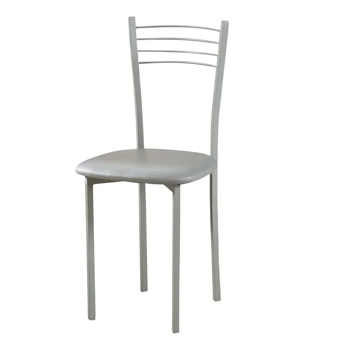Pack Sillas de Cocina Estilo Moderno en Color Gris de Metal y Poliuretano 89x40x45 cm