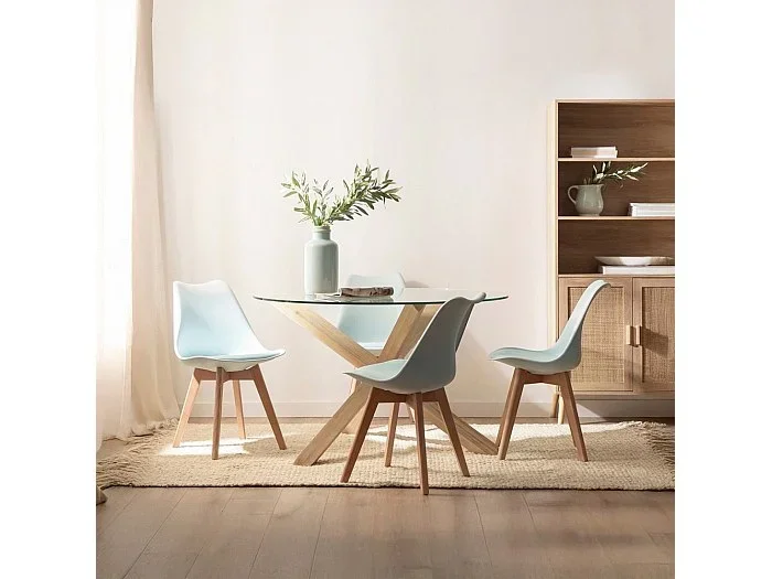 Packs 4 sillas Azul 48 x 82 cm