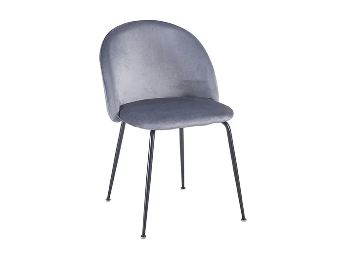 Packs Sillas Comedor – Pack 2 Sillas Black Dalnia Terciopelo – Gris oscuro