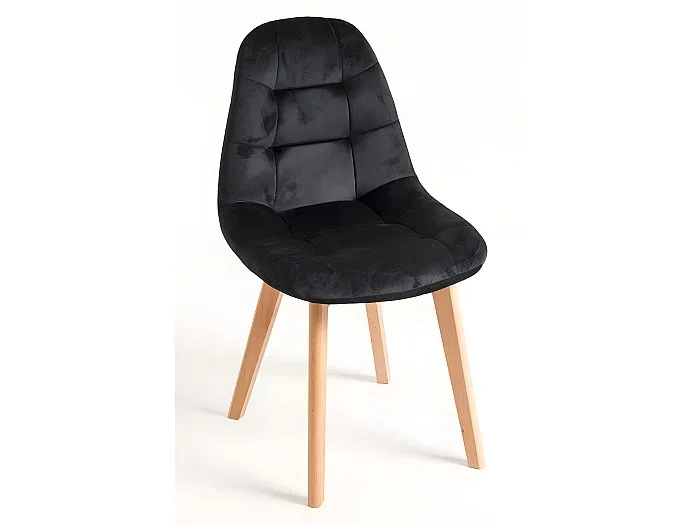 Packs Sillas Comedor – Pack 2 Sillas Kelen Terciopelo – Negro