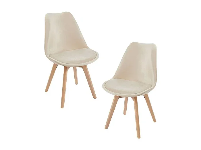 Packs Sillas Comedor – Pack 2 Sillas Synk Terciopelo – Beige