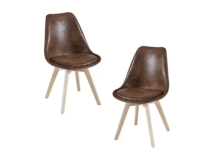 Packs Sillas Comedor – Pack 2 Sillas Synk Vintage – Marrón