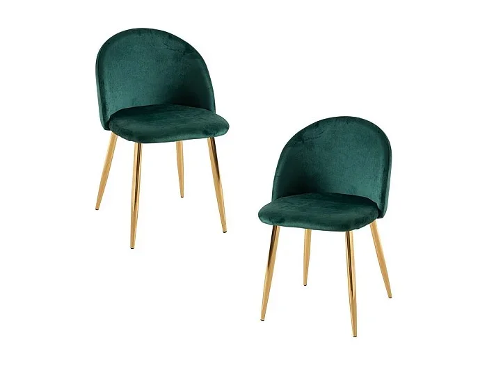 Packs Sillas Comedor – Pack 2 Sillas Vint Terciopelo Golden – Verde