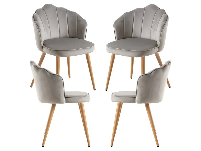 Packs Sillas Comedor – Pack 4 Sillas Blume Terciopelo – Gris claro