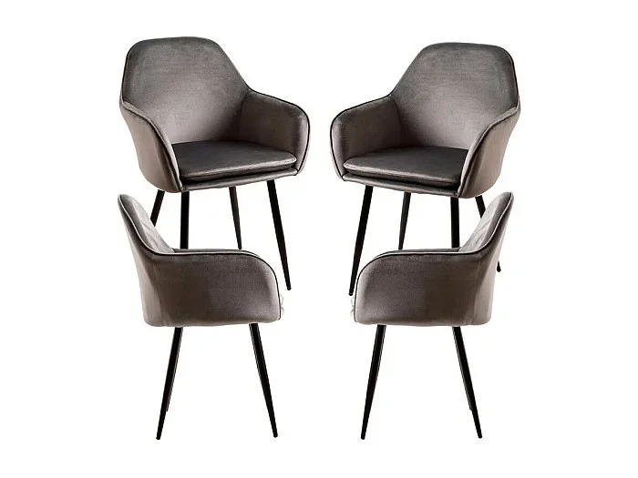 Packs Sillas Comedor – Pack 4 Sillas Chic Black – Gris oscuro