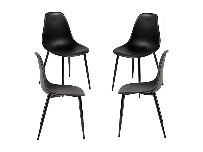 Packs Sillas Comedor – Pack 4 Sillas Mykle Total – Negro