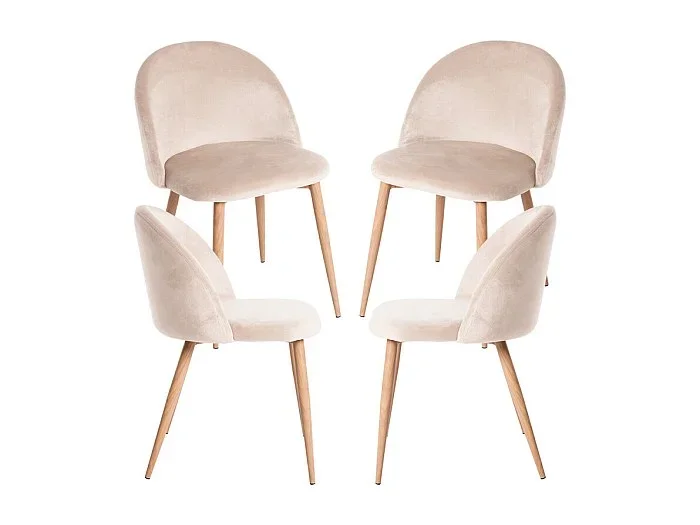 Packs Sillas Comedor – Pack 4 Sillas Vint Terciopelo – Beige