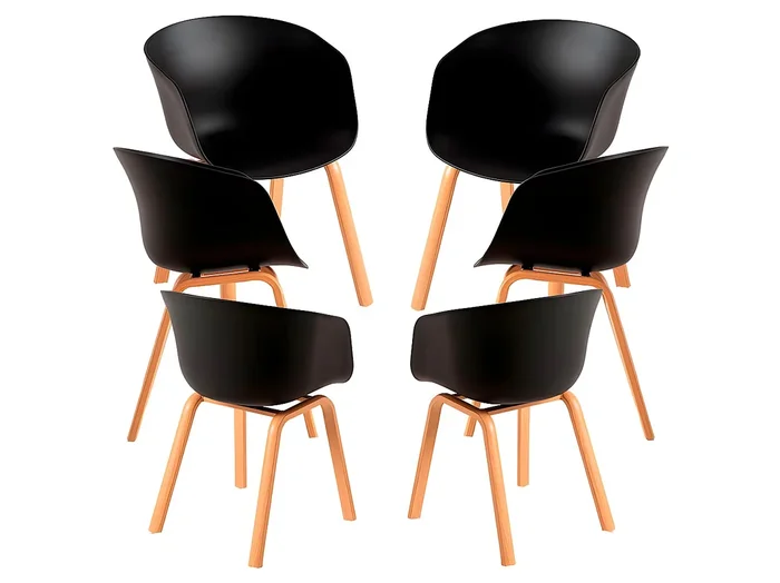 Packs Sillas Comedor – Pack 6 Sillas Hema – Negro