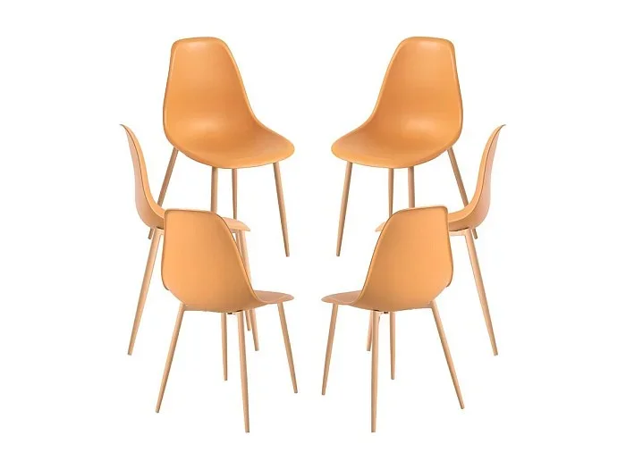 Packs Sillas Comedor – Pack 6 Sillas Mykle – Mostaza