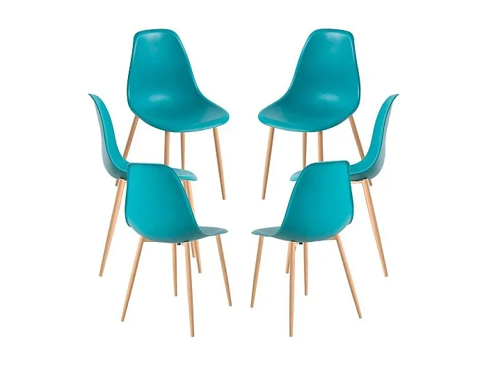 Packs Sillas Comedor – Pack 6 Sillas Mykle – Verde azulado