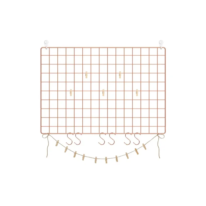 Panel De Rejilla De Pared De Oro Rosa-SONGMICS