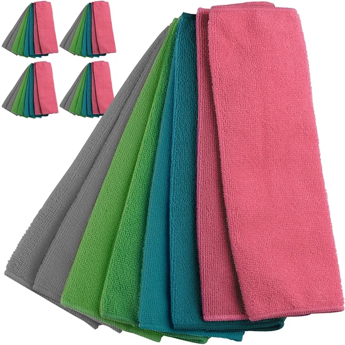 Paños de microfibra limpieza set 40 varios colores 30x30cm
