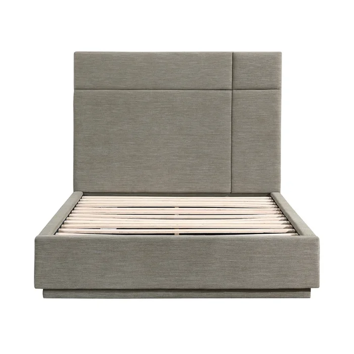 Paola Forest Green Queen Upholstered Platform Bed
