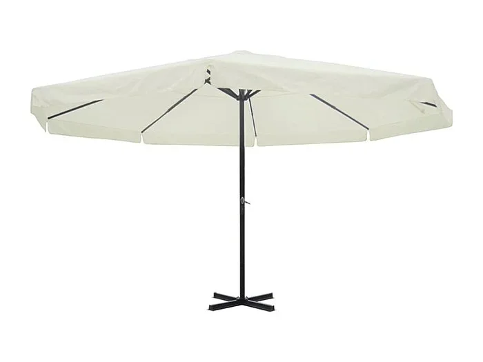 Parasol de aluminio blanco 500 cm