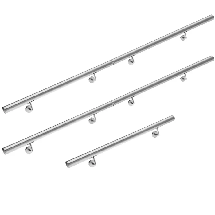 Pasamanos escalera acero inoxidable set de 5 500×4,2cm