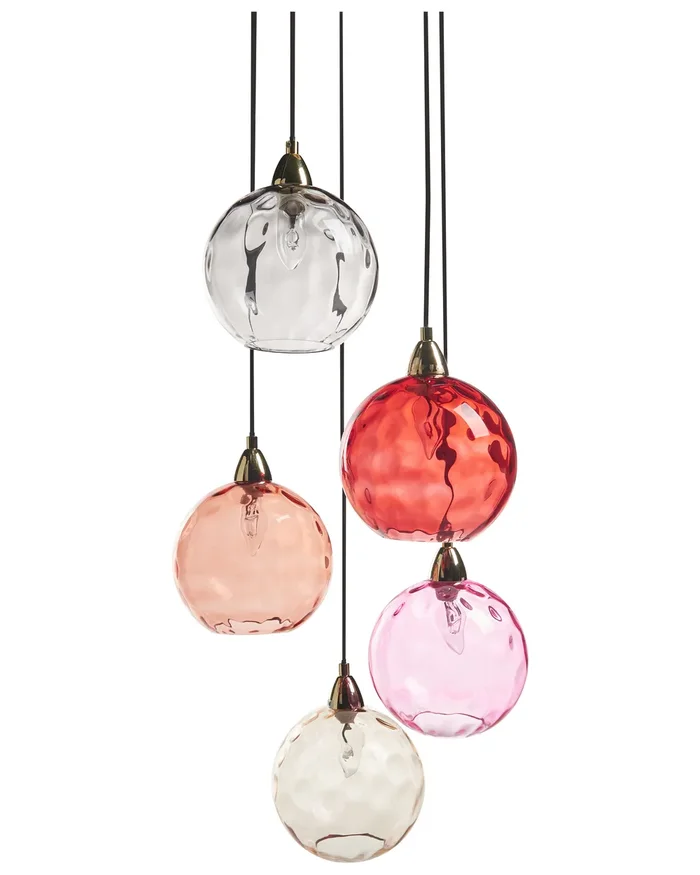 Pendant Lamp PABELLON Glass Red