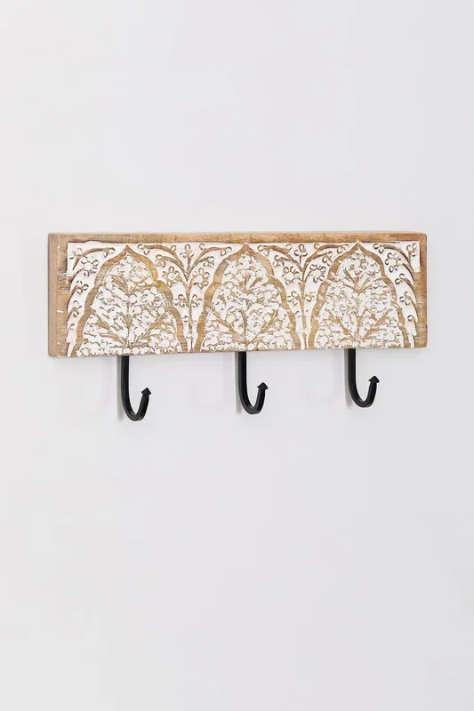 Perchero de Pared en Madera de Mango Tiala Madera Mango – SKLUM