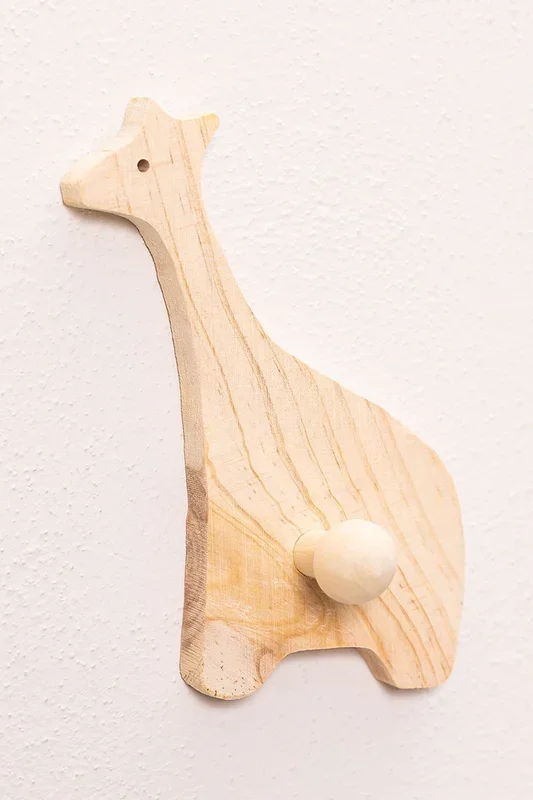 Perchero de Pared en Madera Jiraf Kids Madera Natural – SKLUM