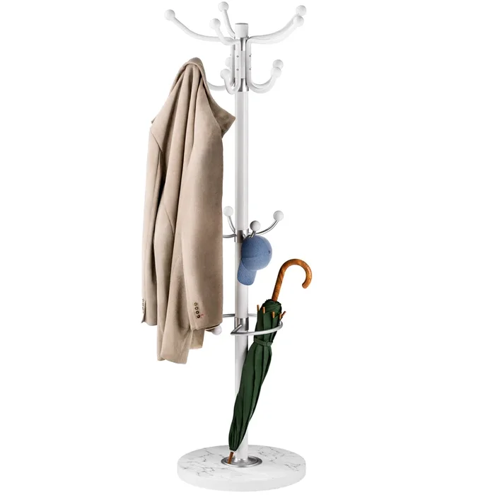 Perchero de pie con base de mármol 173cm Blanco
