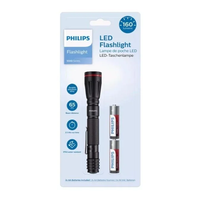 Philips SFL1001P/10 – LED Linterna 2xAA