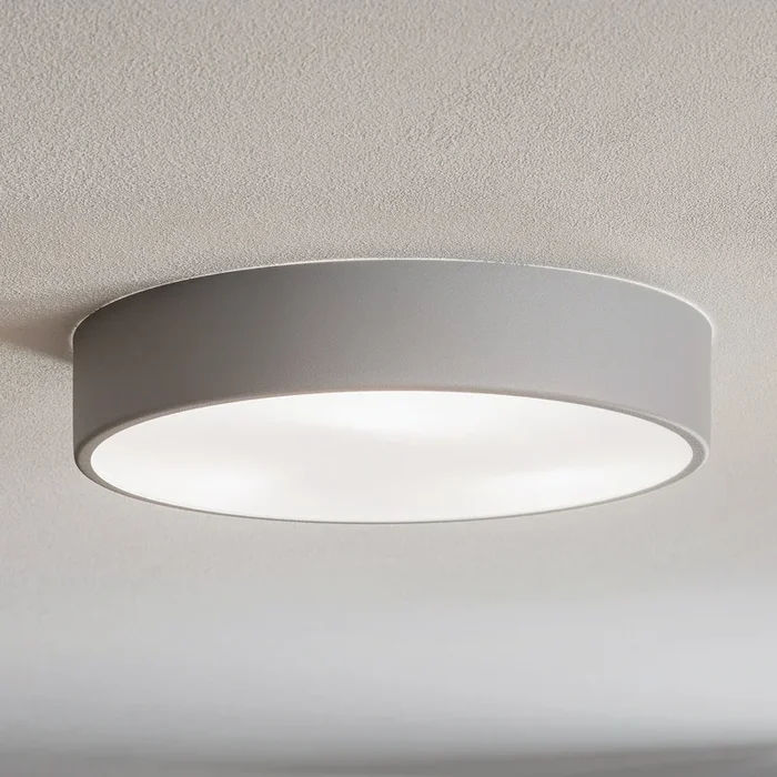 Plafón Cleo 400, IP54, Ø 40 cm gris