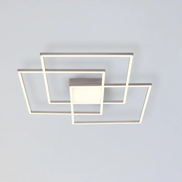 Plafón LED Asmin, CCT, acero, 75x75cm