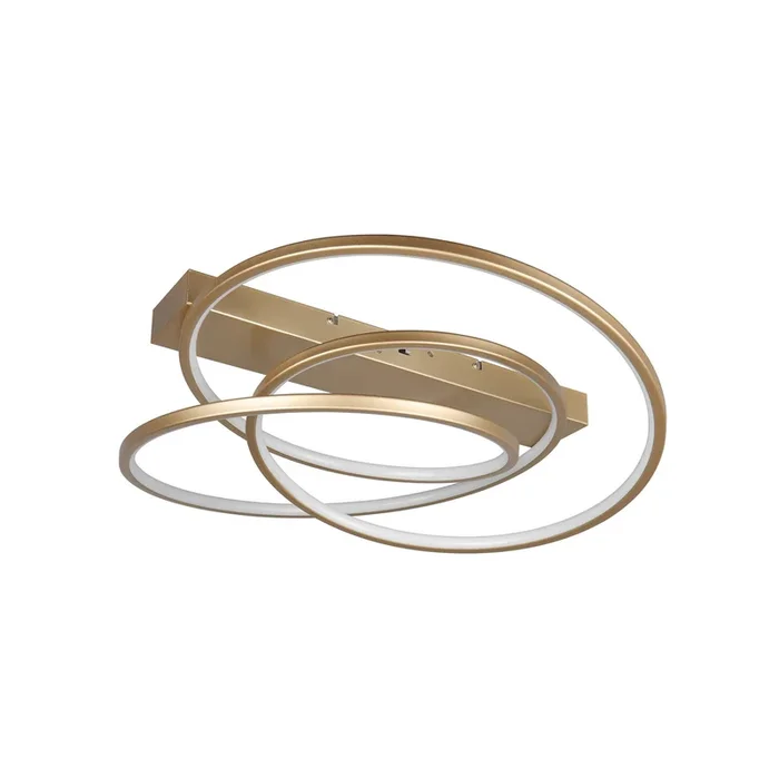 Plafón LED Darvin, color dorado, metal, plástico CCT