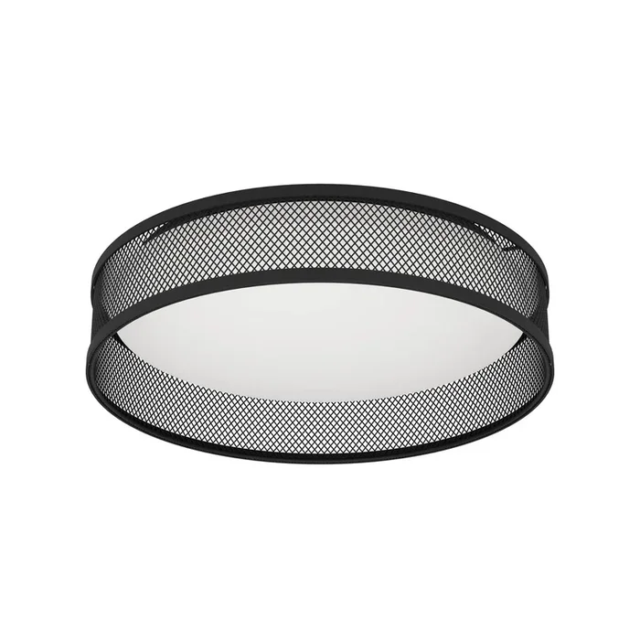 Plafón LED Luppineria malla acero negro