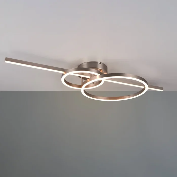Plafón LED Montilla 3 luces control remoto níquel