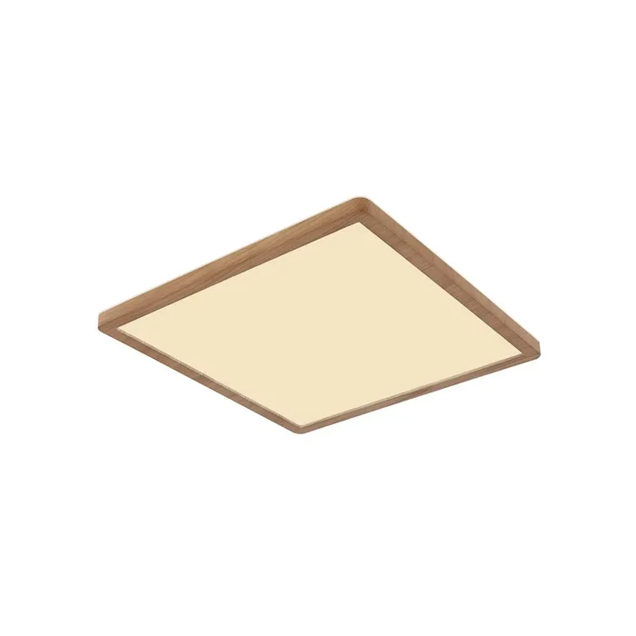Plafón LED Sapana, longitud 29,5 cm, aspecto de madera