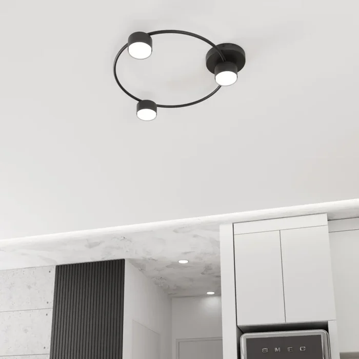Plafón LUCIO 3xGX53/12W/230V negro