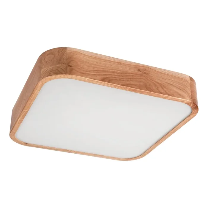 Plafón OAK SQUARE 4xE27/15W/230V 45×45 cm roble