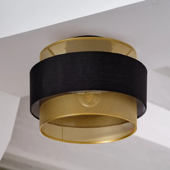 Plafón OSRAM Decor Hornet, 1 luz, negro/dorado