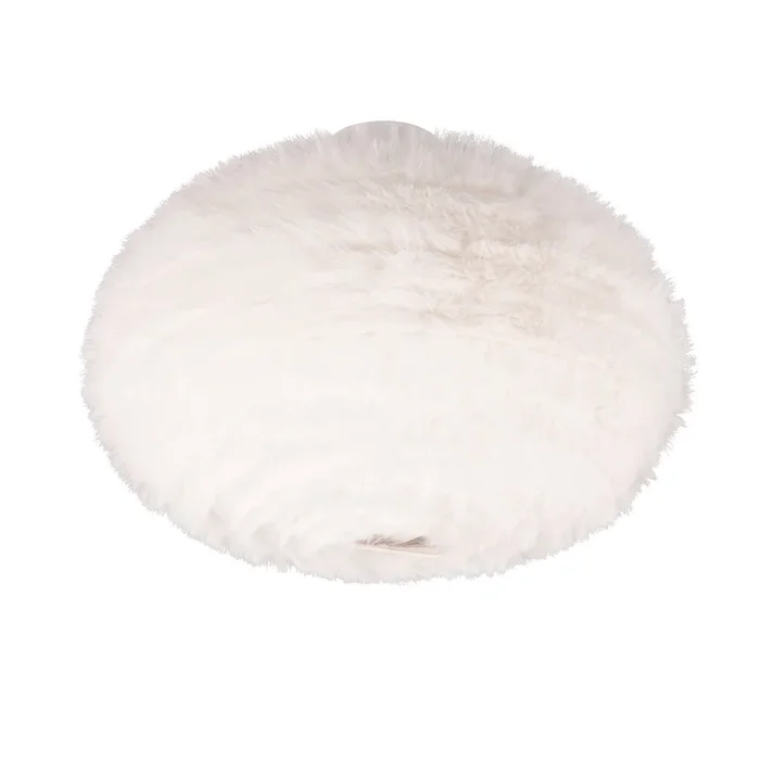 Plafón peluche, Ø 50 cm, color arena, felpa sintética