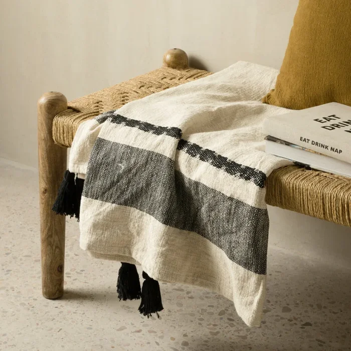 Plaid Wave Beige – Kenay Home