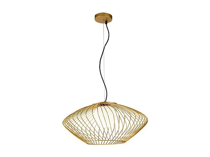 Plec Lámpara Colgante de Techo Cage Oro, 1 Luz, E27
