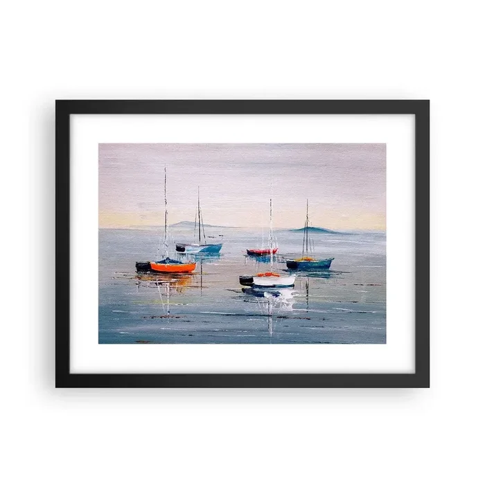 Póster en marco negro – Un más que merecido descanso – 40×30 cm