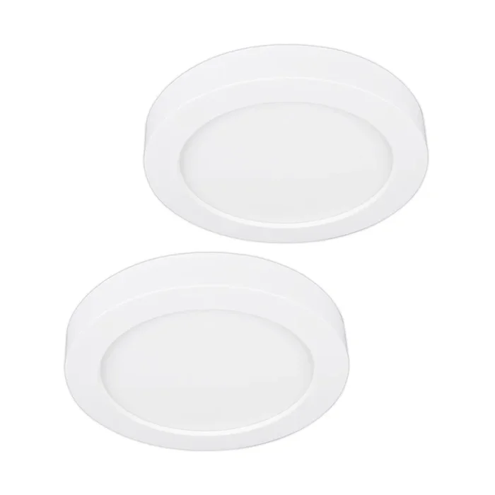 Prios Plafón LED Edwina, blanco, 23 cm, lote de 2