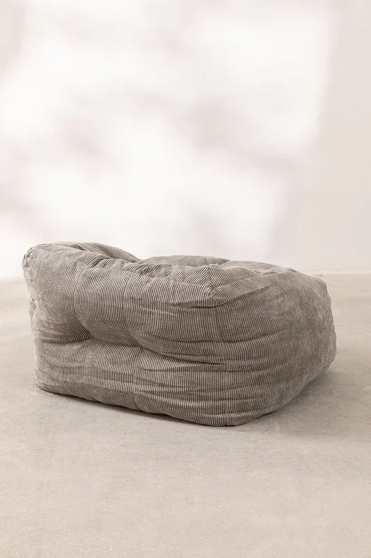 Puff Sillón en Pana Thiago Gris Claro – SKLUM