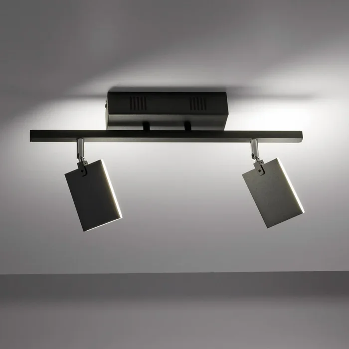 PURE Mira plafón 2 luces control remoto CCT negro