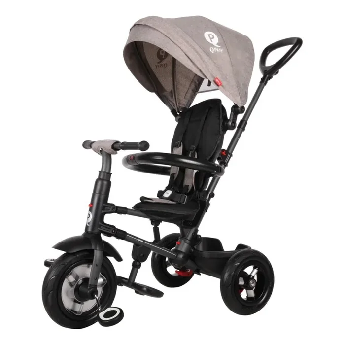 QPlay – Triciclo infantil 3en1 RITO AIR gris