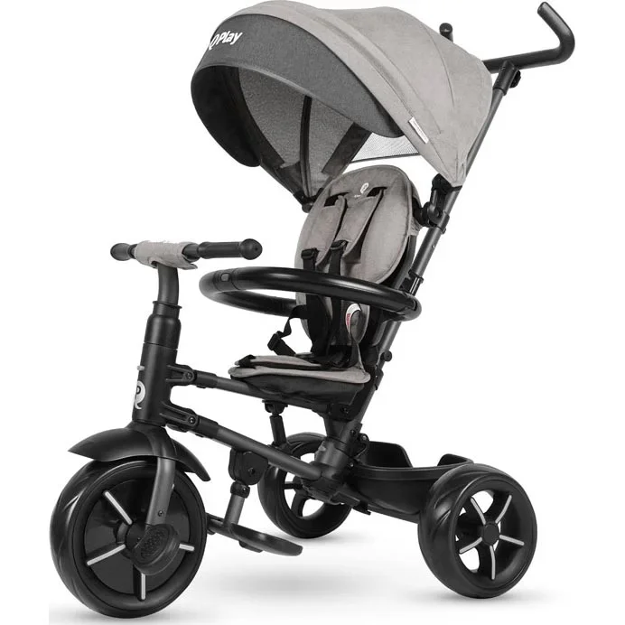 QPlay – Triciclo infantil 3en1 RITO STAR gris claro