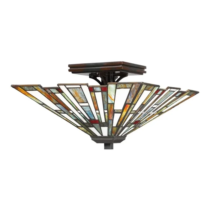 Quoizel – Lámpara de techo Tiffany MAYBECK 2xE27/60W/230V
