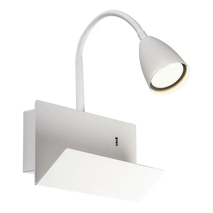 Rabalux – Aplique con estante y puerto USB 1xGU10/25W/230V blanco