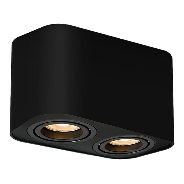Rabalux – Foco 2xGU10/42W/230V negro
