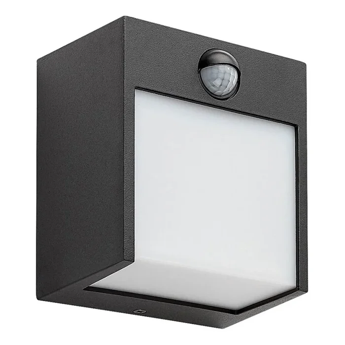 Rabalux – Lámpara de pared LED para exterior con sensor LED/12W/230V negro IP44