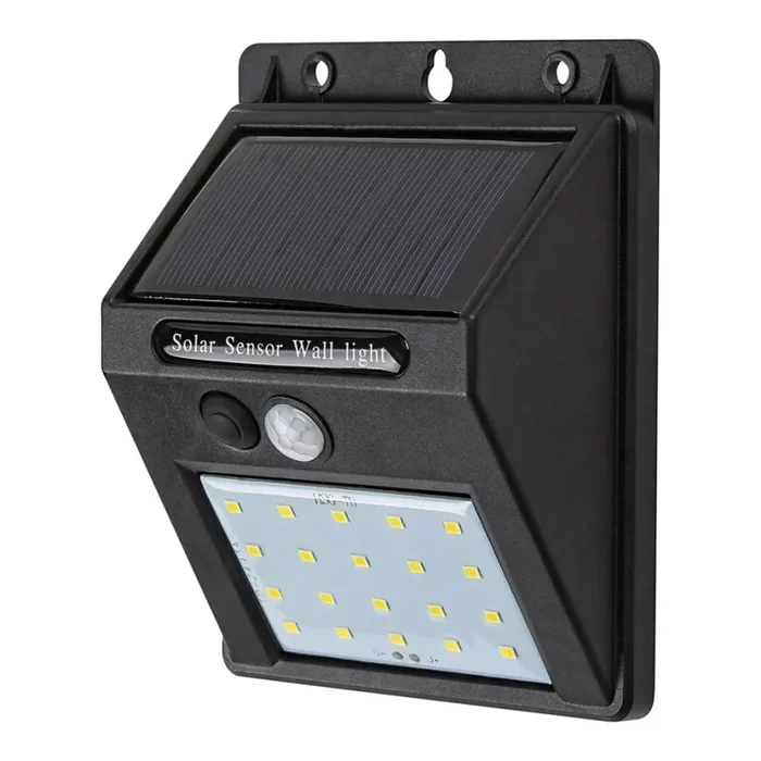 Rabalux – Lámpara de pared solar LED con sensor IP44 1200 mAh