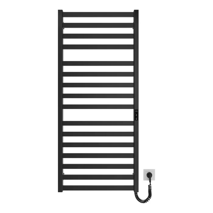 Radiador toallero eléctrico con forma de escalera HF OXFORD 255W/230V 117×53 cm negro